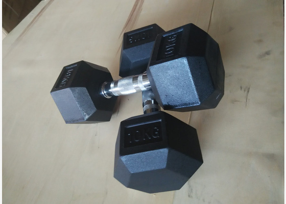 5-50 LBS Hex Rubber Coated Dumbbells For Home Use