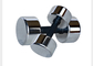 Environmental Rubber Coated Dumbbells / Durable Gym Fitness Accessories