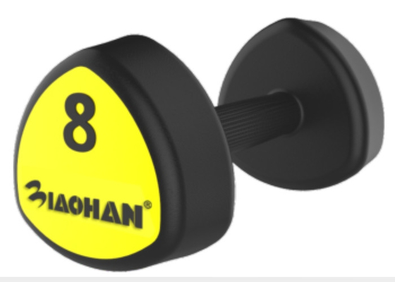2kg - 50kgs Gym Black PU Dumbbells / Gym Workout Accessories Logo Available