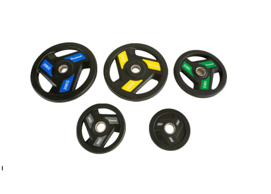 2.5kg - 20kg Weight Plates , Colourful PU Material Gym Spare Parts Logo Available