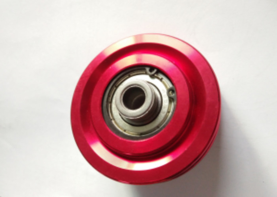 Red Gym Equipment Pulley 2.75 Inch Alloy Material Fitness Equipment Pulley