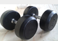 Environmental Rubber Coated Dumbbells / Durable Gym Fitness Accessories