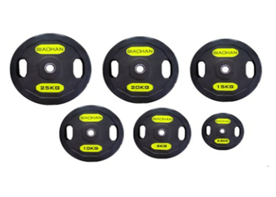 Low Noise Barbell Weight Plates Rubber Coated Versions in Unit Weight 2.5lb to 20kgs Packaged in Wooden Cartons Durable
