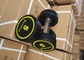 25kg Black PU Stainless Handle Gym Weights Dumbbells